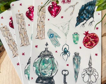 Witches' Trunk Sticker sheet - Cute Stickers - Oddities and curiosities Stickers