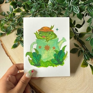 Frosch Grußkarte - Niedliche Karte - Lustige Karte - Geburtstagskarte