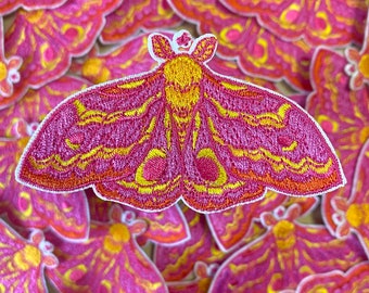 Hierro de polilla en parche - Parche bordado - Arte de insectos