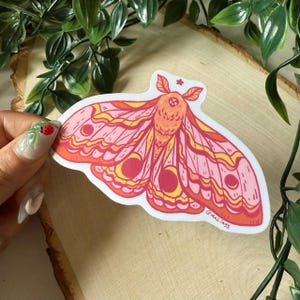 Death Moth Sticker - Cute Sticker - Bug Sticker - Waterproof Sticker - Insect Sticker - Celestial Sticker - Animal Sticker