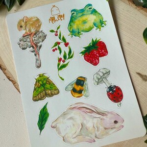 Frühling Sticker Blatt - Niedliche Sticker - Kuriositäten und Kuriositäten