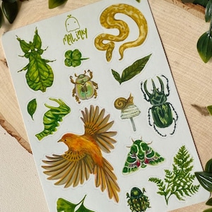 Kollektionen Stickerbogen - Cute Stickers - Kuriositäten Sticker