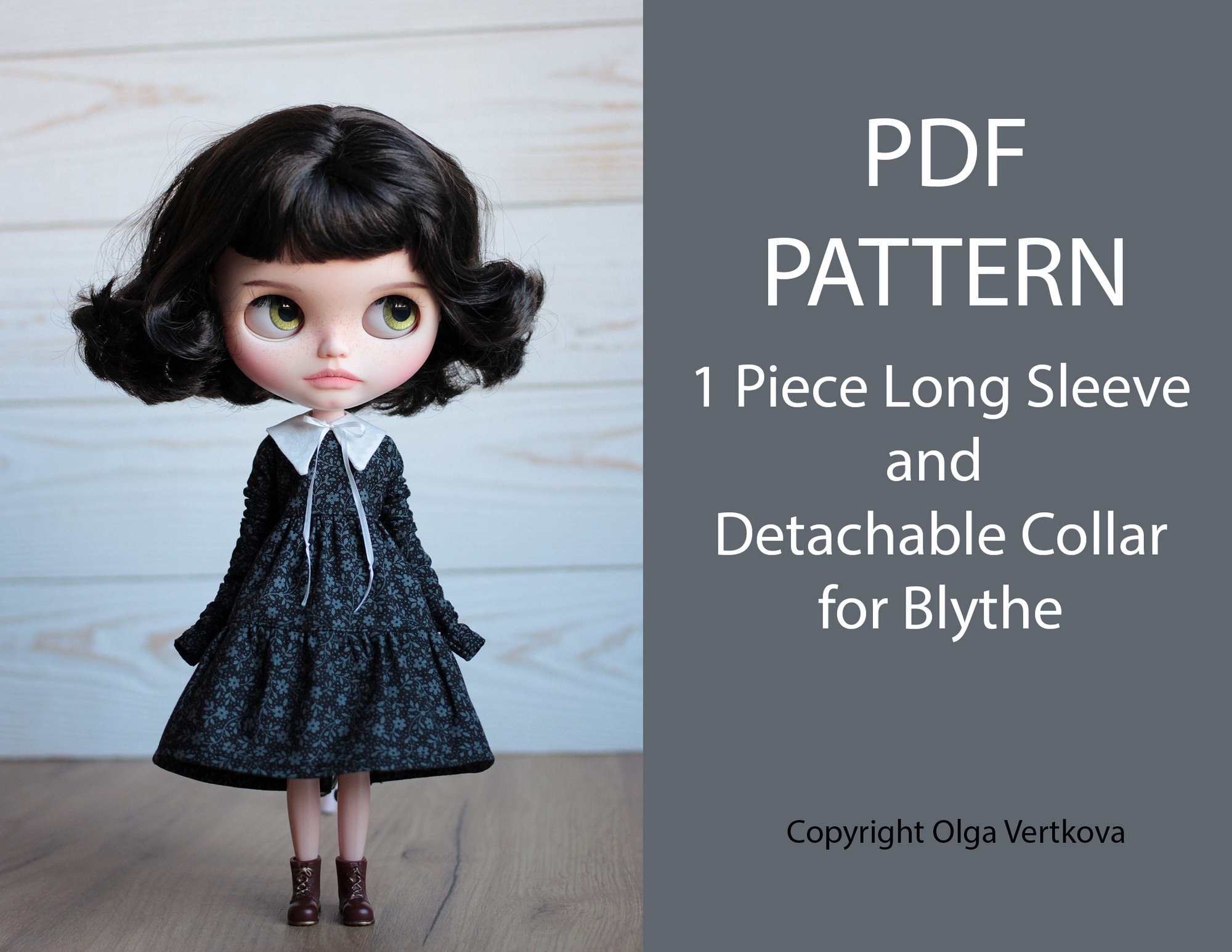 Blythe custom doll Wednesday Addams - DailyDoll Shop