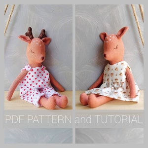 Fawn Doll Sewing Pattern: Romper & Dress, Eco Toy (PDF Pattern)