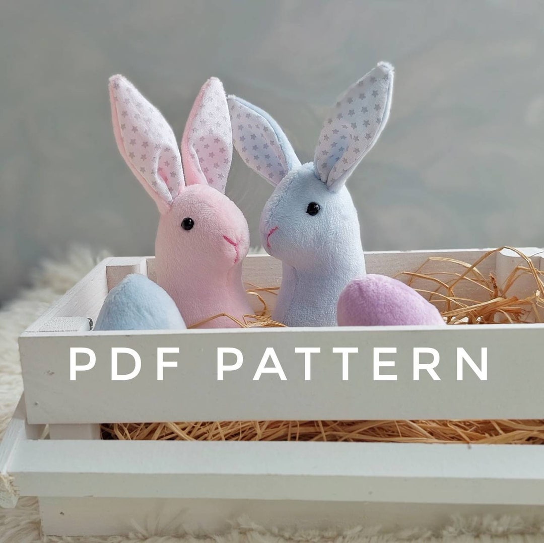 Easter Bunny and Egg Sewing Pattern, Stuffed Rabbit (PDF Pattern) - Etsy