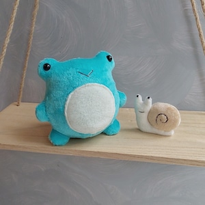 Frog and Snail Plushie Sewing Pattern: Easy Fluffy Toy (PDF Pattern)