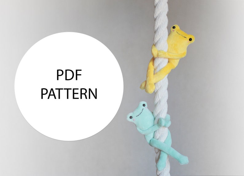 Cute frog Pdf pattern leggy frog sewing tutorial stuffed frog pattern easy pattern plushie pattern image 6