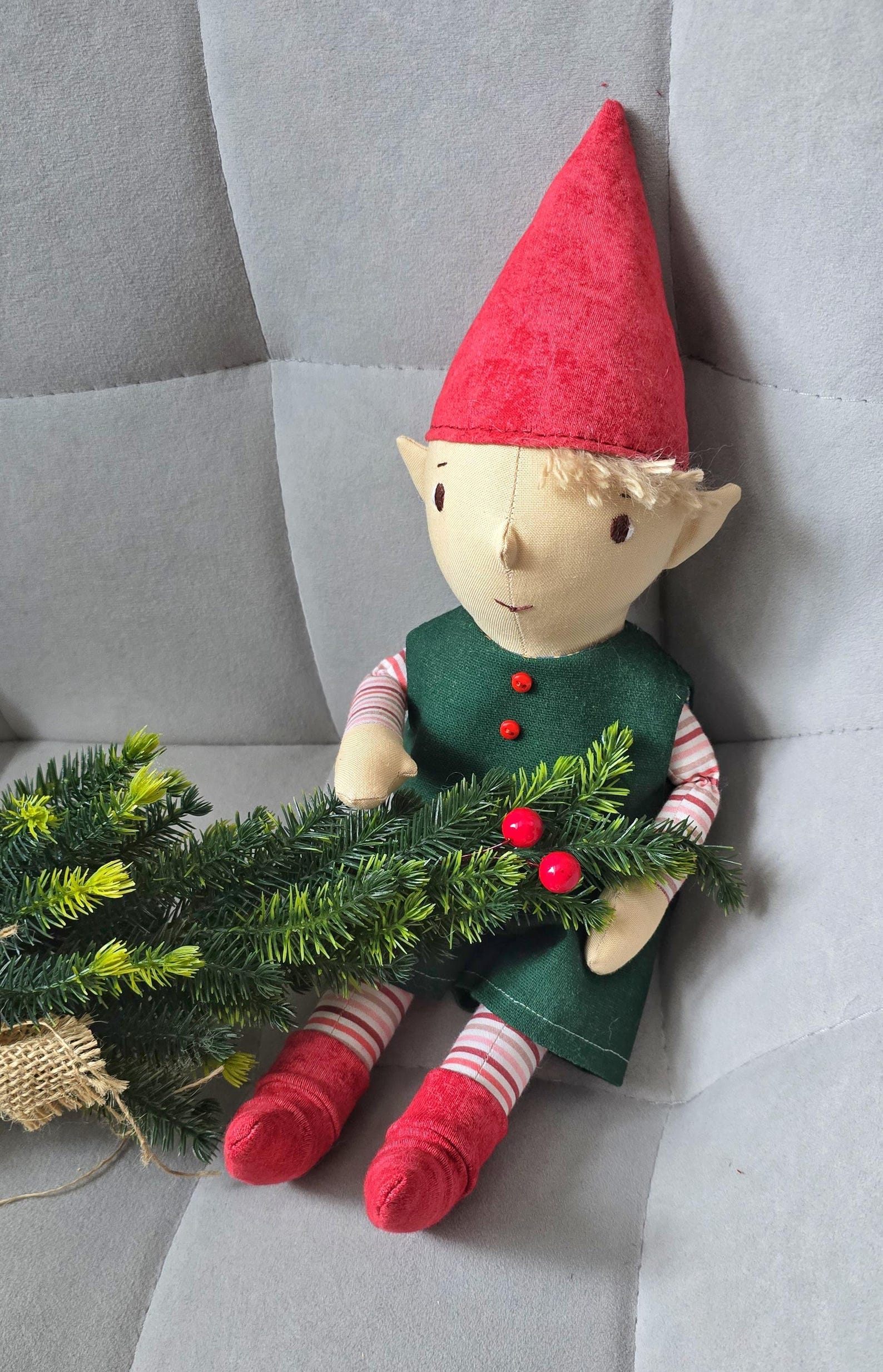 Christmas Elf Sewing Pattern: 12" Stuffed Doll Tutorial (PDF) - Etsy