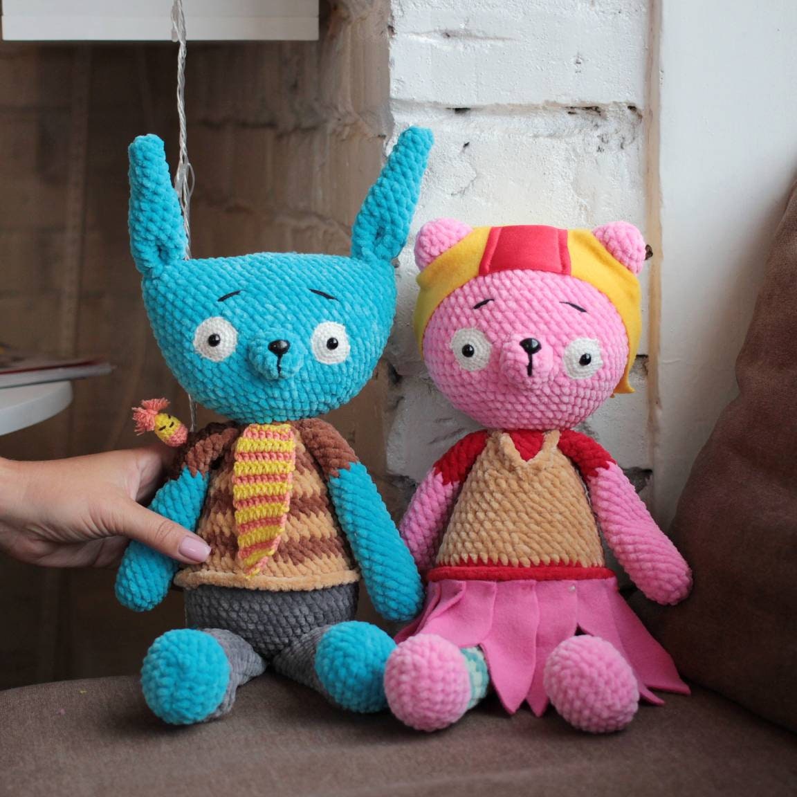 Fig the fox Maple and Stick crochet stuffed animal toy Etsy