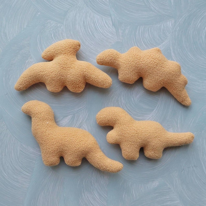 Dino Chicken Nugget Pdf Pattern Sewing Tutorial Cute Stuffed Etsy