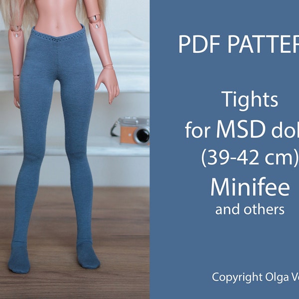 Tights Pattern for Minifee. PDF Tights for Minifee BJD MSD doll 14-16 inch