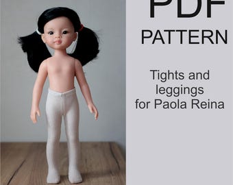 Patrones en PDF de medias y leggings para la muñeca Paola Reina Berjuan
