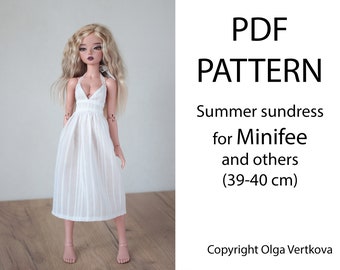 MinifeeBJD MSD 人形 15 インチ用パターン PDF サマーサンドレス
