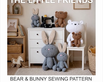 Bear and Bunny Sewing Pattern PDF