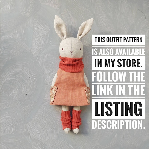 2 in 1 Stuffed Bunny With Clothes Pdf Pattern and Tutorial