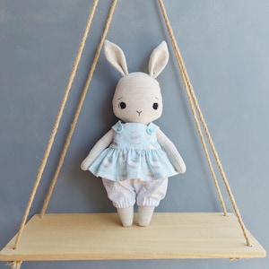 Cute stuffed bunny pattern with clothes pdf pattern and tutorial, rabbit pattern, easter bunny, stuffed animal pattern, easy pattern image 4