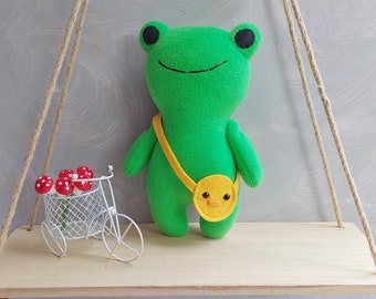 Plüsch Frosch mit Ente Tasche Schnittmuster & Anleitung (PDF)