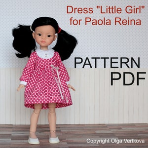 Patterns PDF Vintage style dress &quot;Little girl&quot; for Paola Reina and video tutorial