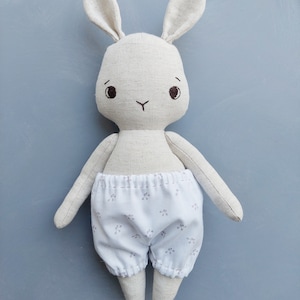 Cute stuffed bunny pattern with clothes pdf pattern and tutorial, rabbit pattern, easter bunny, stuffed animal pattern, easy pattern image 10