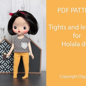 Puede incluir: Patrón PDF para leotardos y leggings para la muñeca Holala. Copyright Olga Vertkova.