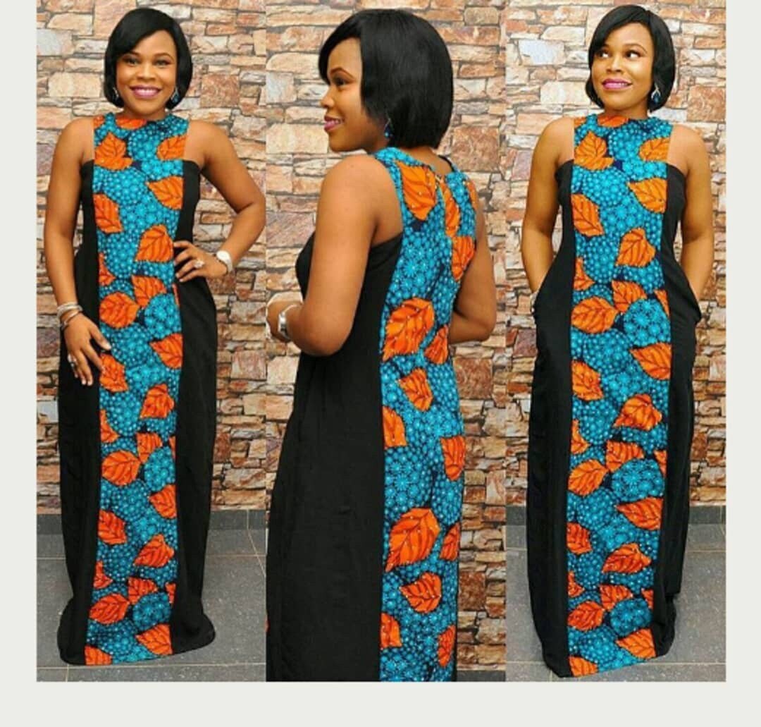 African Ankara Combination Dress/ Party Dress/african - Etsy