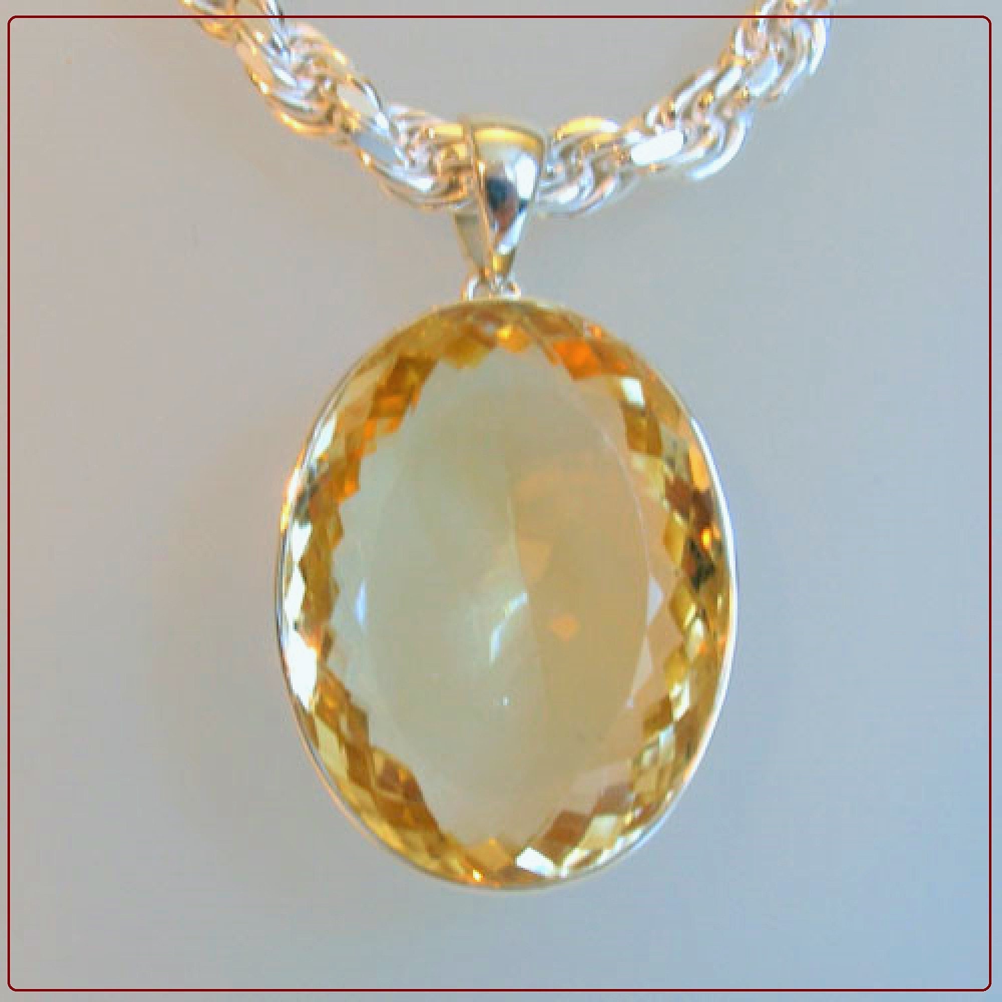 Exclusive 925 Sterling Silver YELLOW CITRINE Pendant Gemstone Etsy