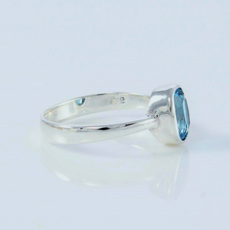 Unique Gift Ring Gift For Her Handmade Ring, Stunning Sterling Silver LONDON BLUE TOPAZ Ring Silver Ring Gemstone Ring Designer Ring