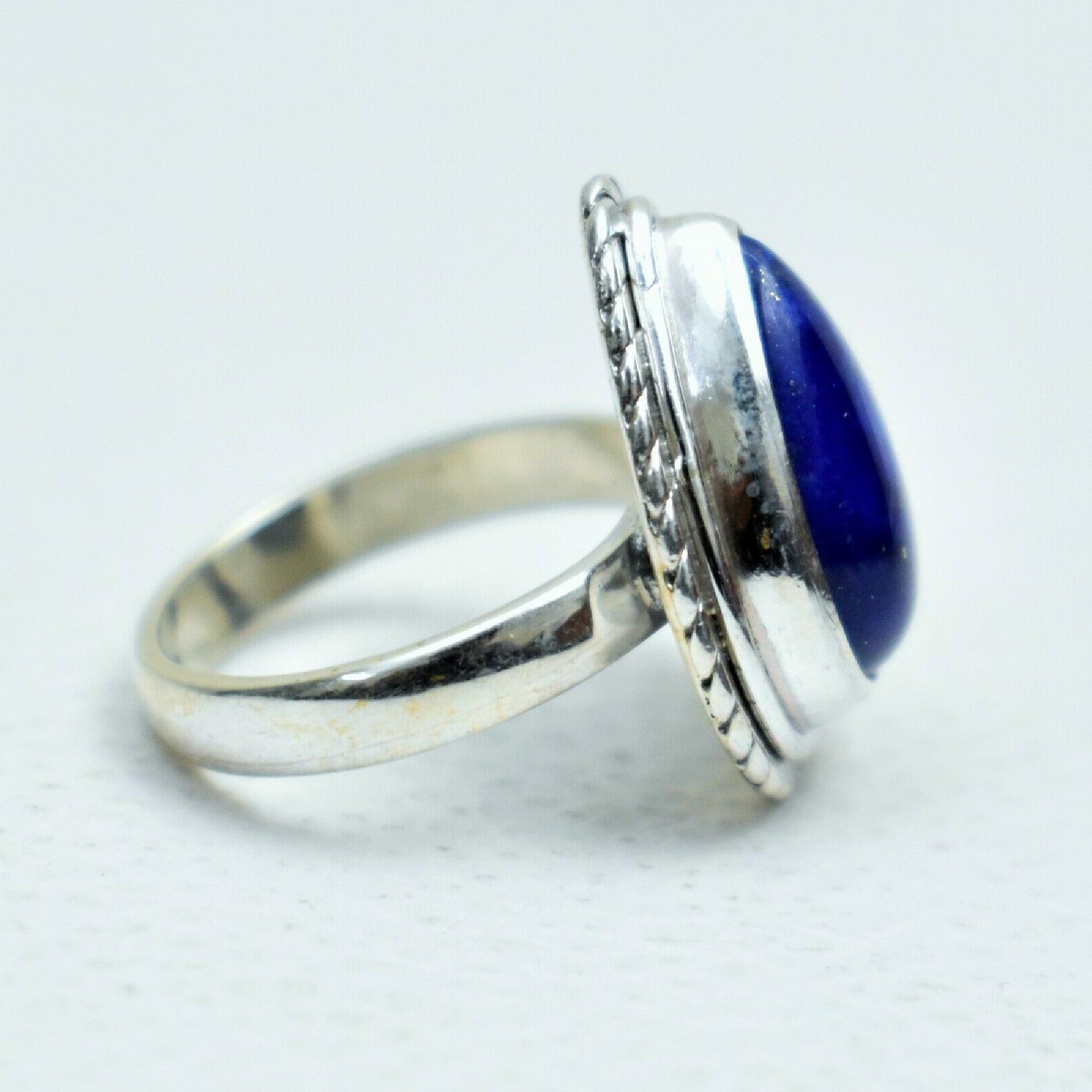 Stunning Sterling Silver BLUE LAPIS LAZULI Ring Silver Ring - Etsy