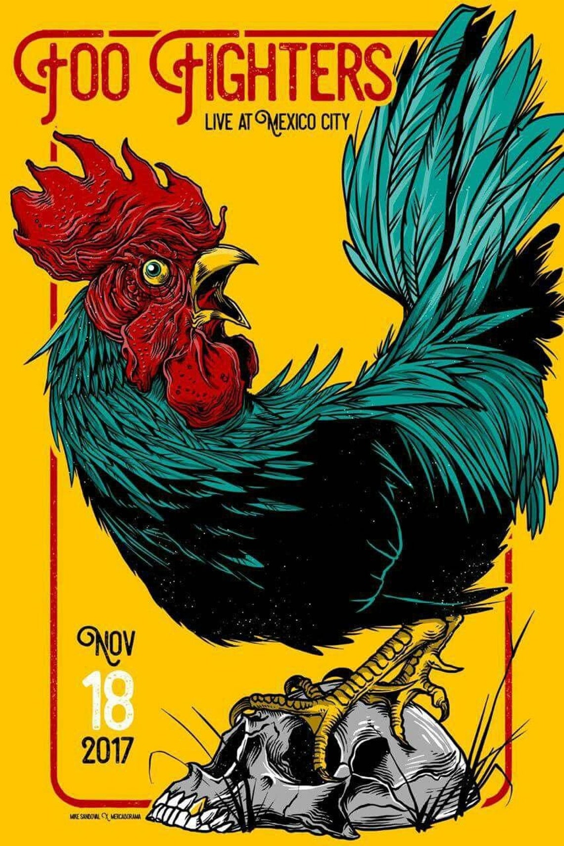 Foo Fighters Mexico Poster | Etsy