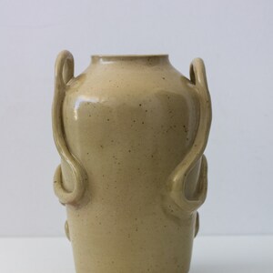 Sculptural Handmade Ceramic Vase, Stoneware, green lemon, Sculptural vase image 7