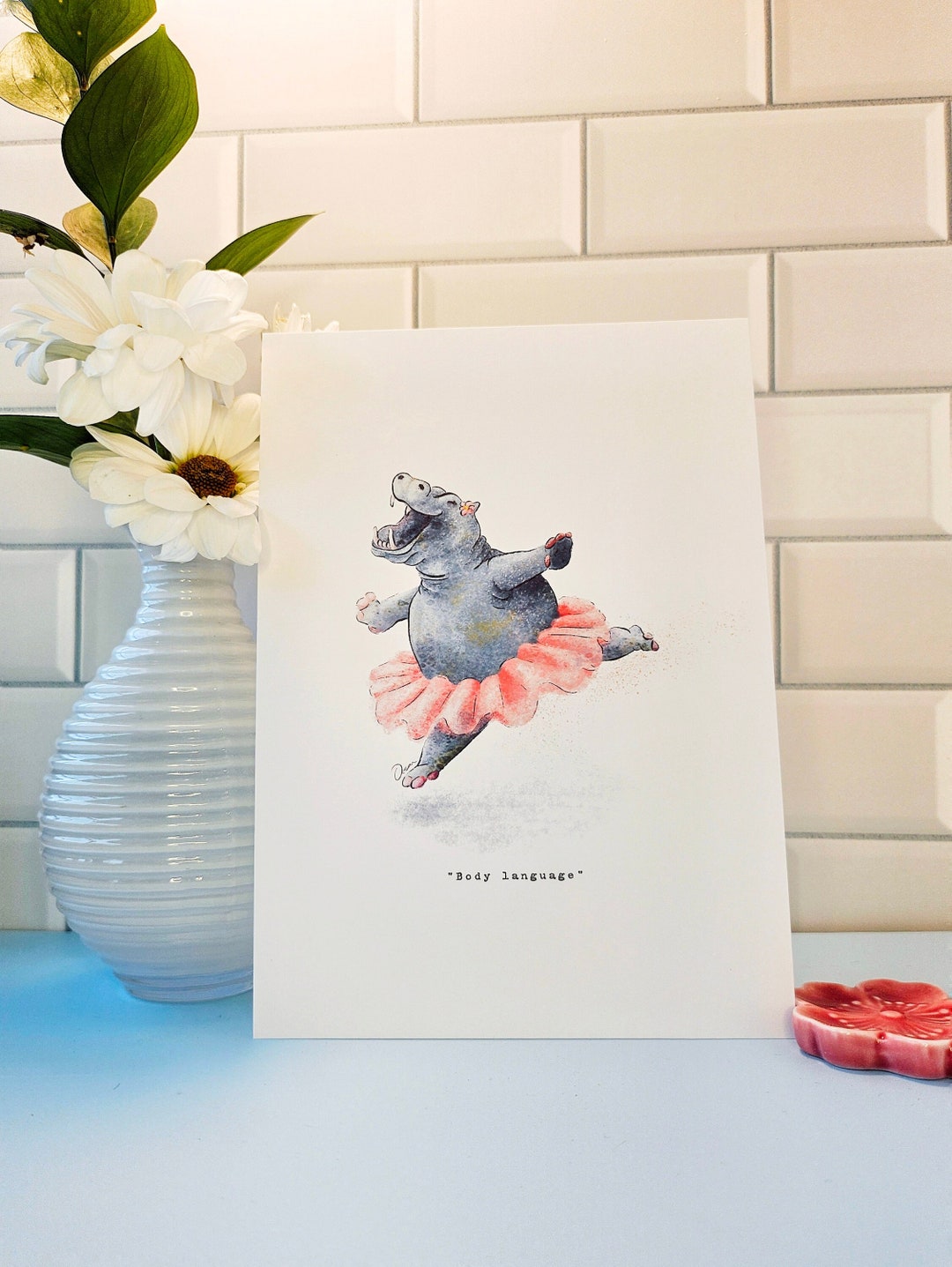 5x7 Art Print - Body Language - Etsy