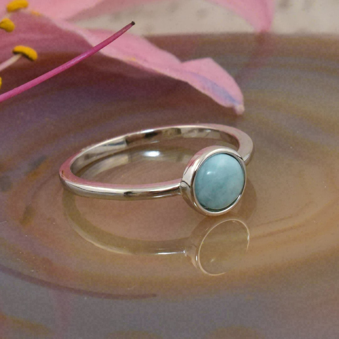 Natural Turquoise Ring-925 Sterling Silver Ring-cabochon - Etsy