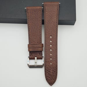 Handmade Brown Vachetta Leather Watch Strap: Customizable Sizes