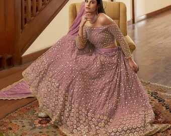 fs designer  Chicken kari crop top and full flair skirt and dupatta set for woman and girls| traditional wedding wear designer lehenga set