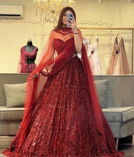 Glitter lehenga online cheap
