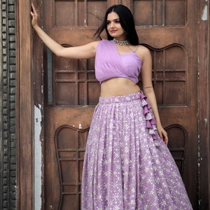Long skirt top with top attached