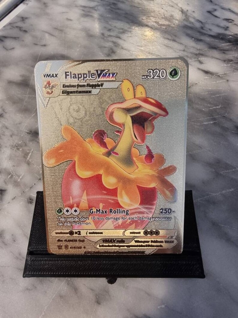 GOLD Flapple Vmax Pokemon Card Secret Ultra Rare 164/163 Etsy