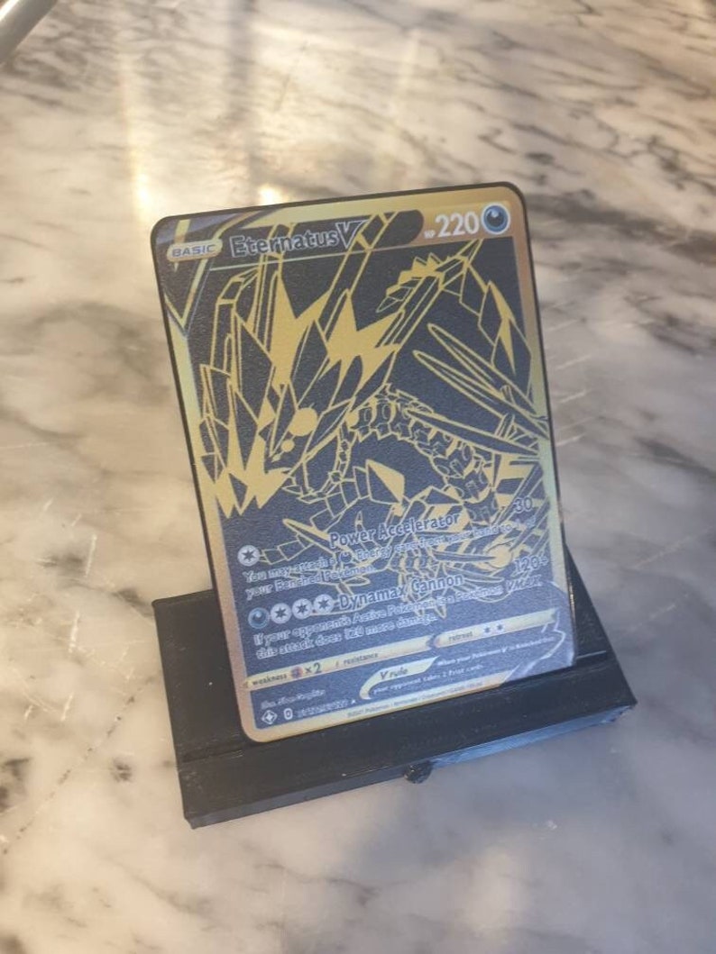 BLACK GOLD Eternatus Vmax METAL Pokemon Card Rainbow Ultra Etsy Ireland