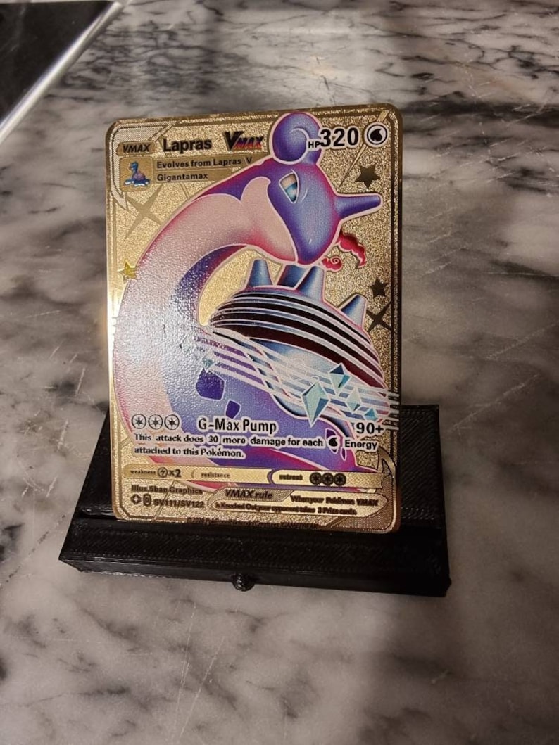GOLD Shiny Lapras Vmax Pokemon Card Secret Ultra Rare Shining Etsy