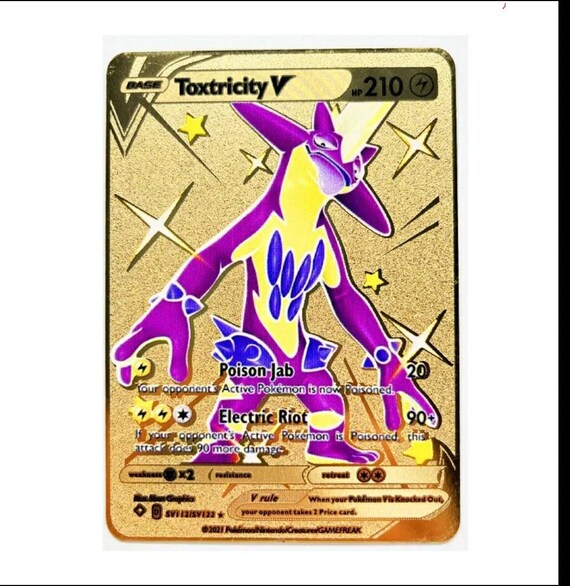 Gold Shiny Toxtricity V Vmax Pokemon Card Secret Ultra Rare Etsy Gold Shiny Toxtricity V Vmax Pokemon Card Secret Ultra Rare Etsy