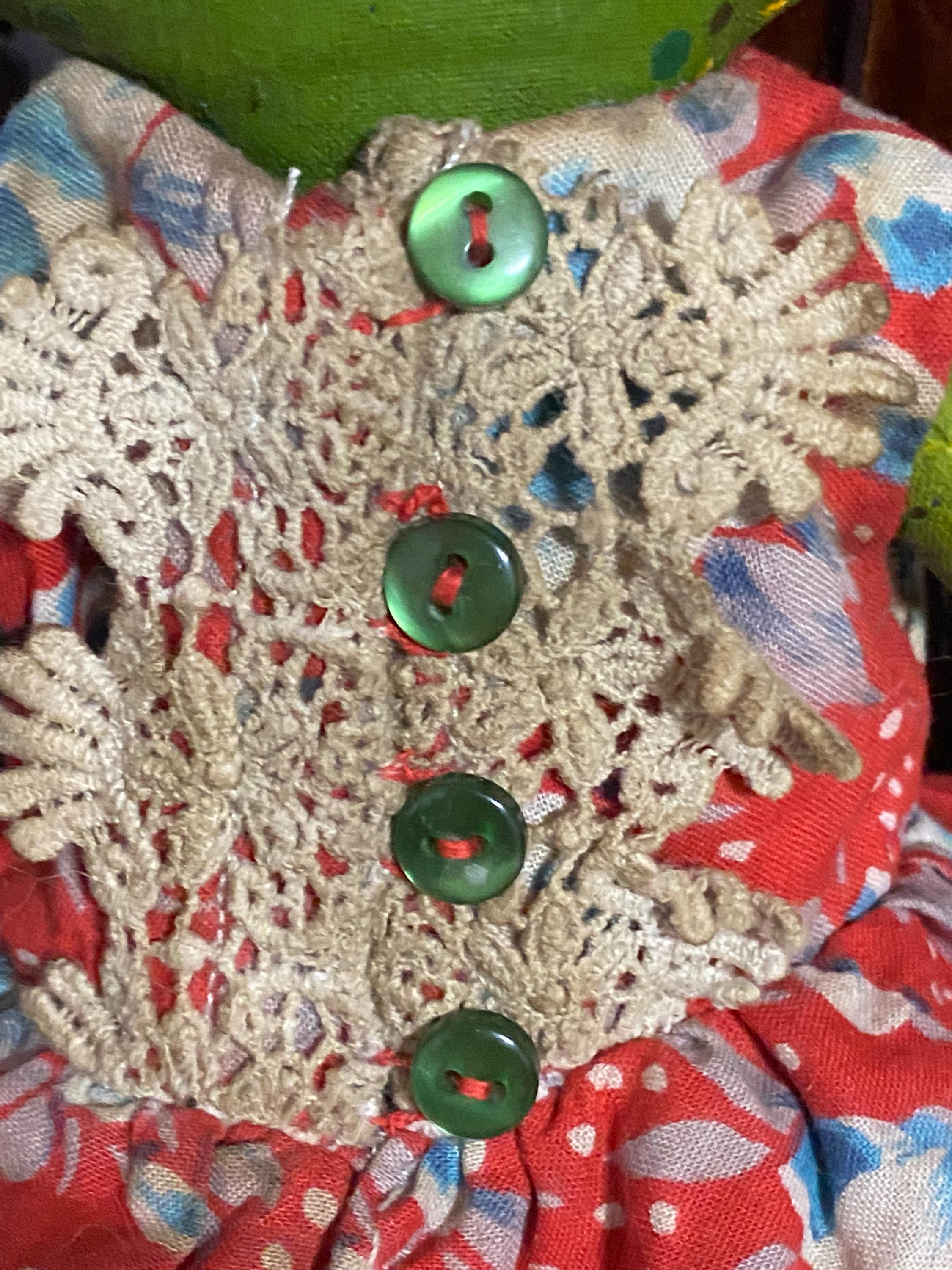 Primitive Frog Doll in a Dress - Etsy
