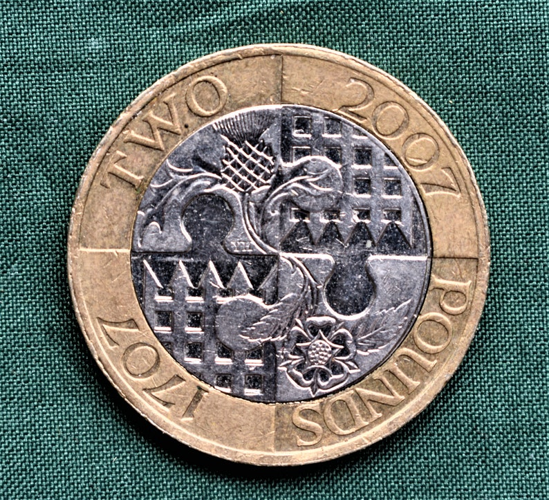 2007 Minting Error Act of Union 300 Anniversary Two Pound Coin
