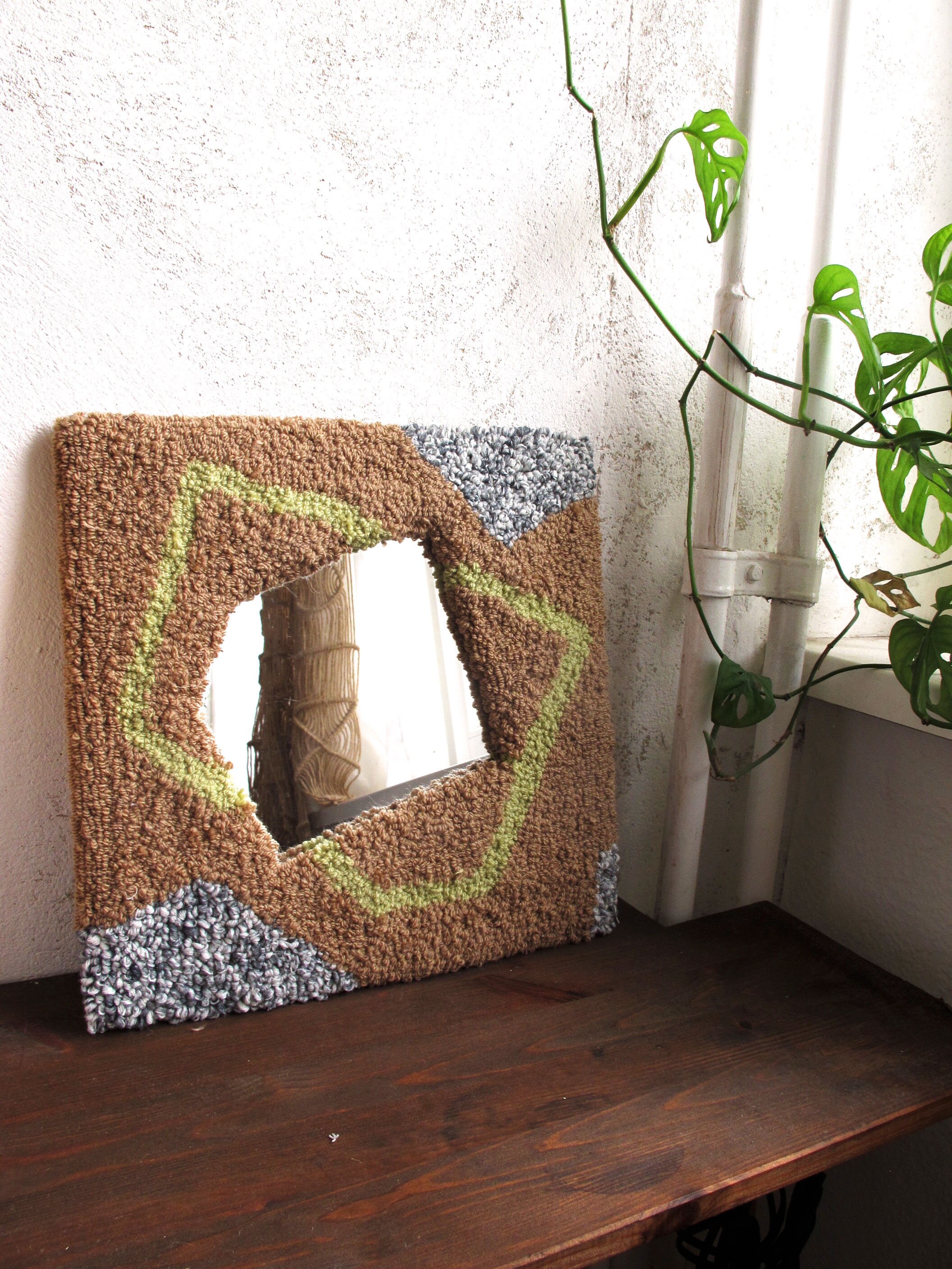 Espejo de mechones espejo de pared pequeño espejo de | Etsy