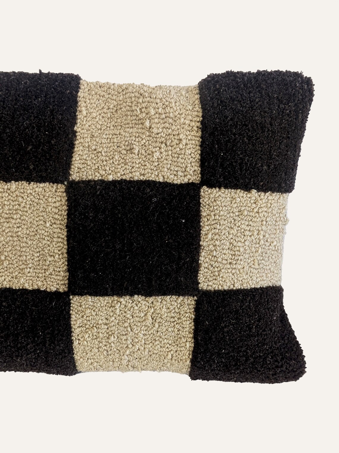 Checkered Pillow Cover Textured Pillow Case Modern Lumbar Etsy