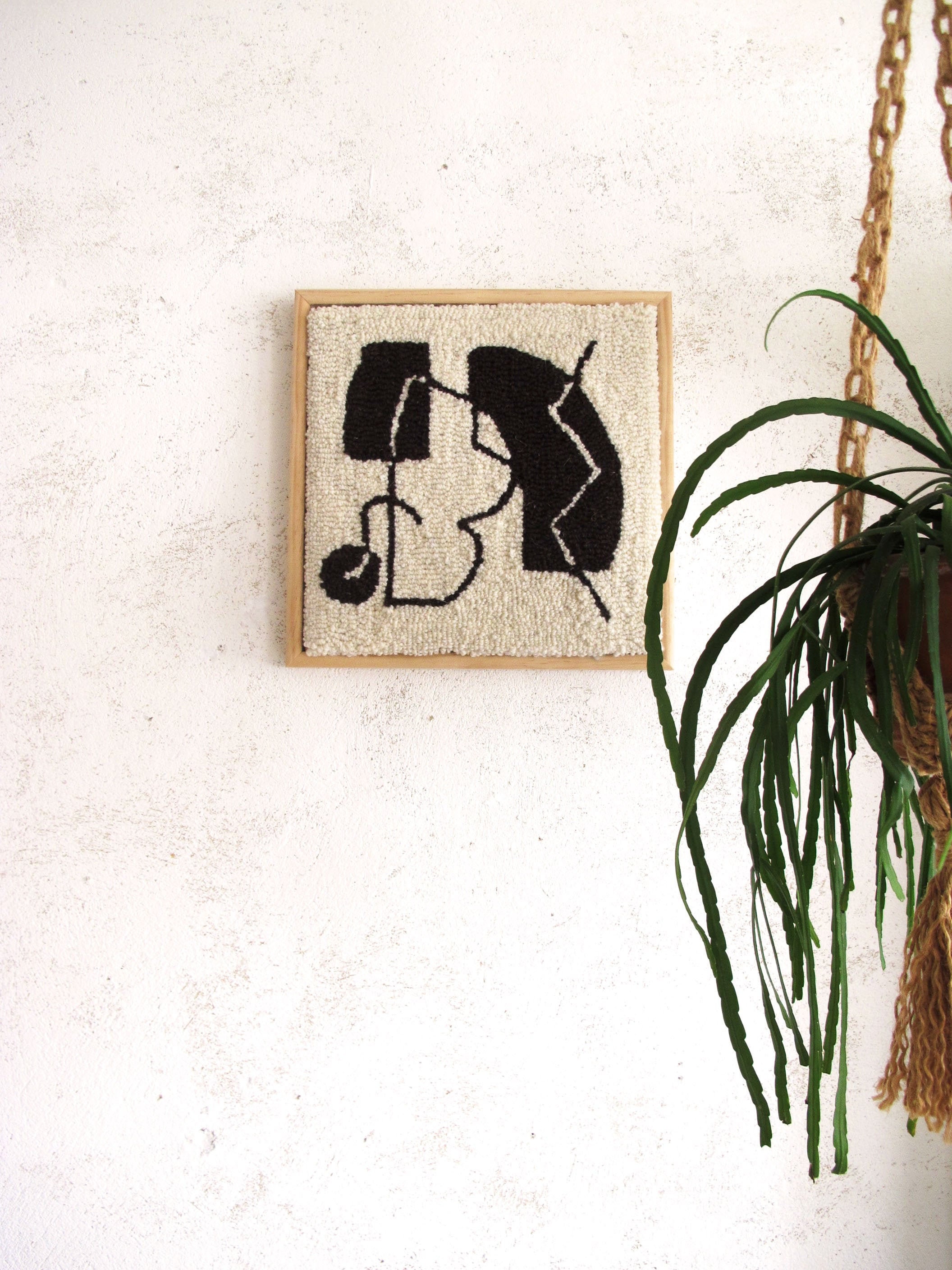 Tufted wall hanging small wall decor handmade tufting art Etsy