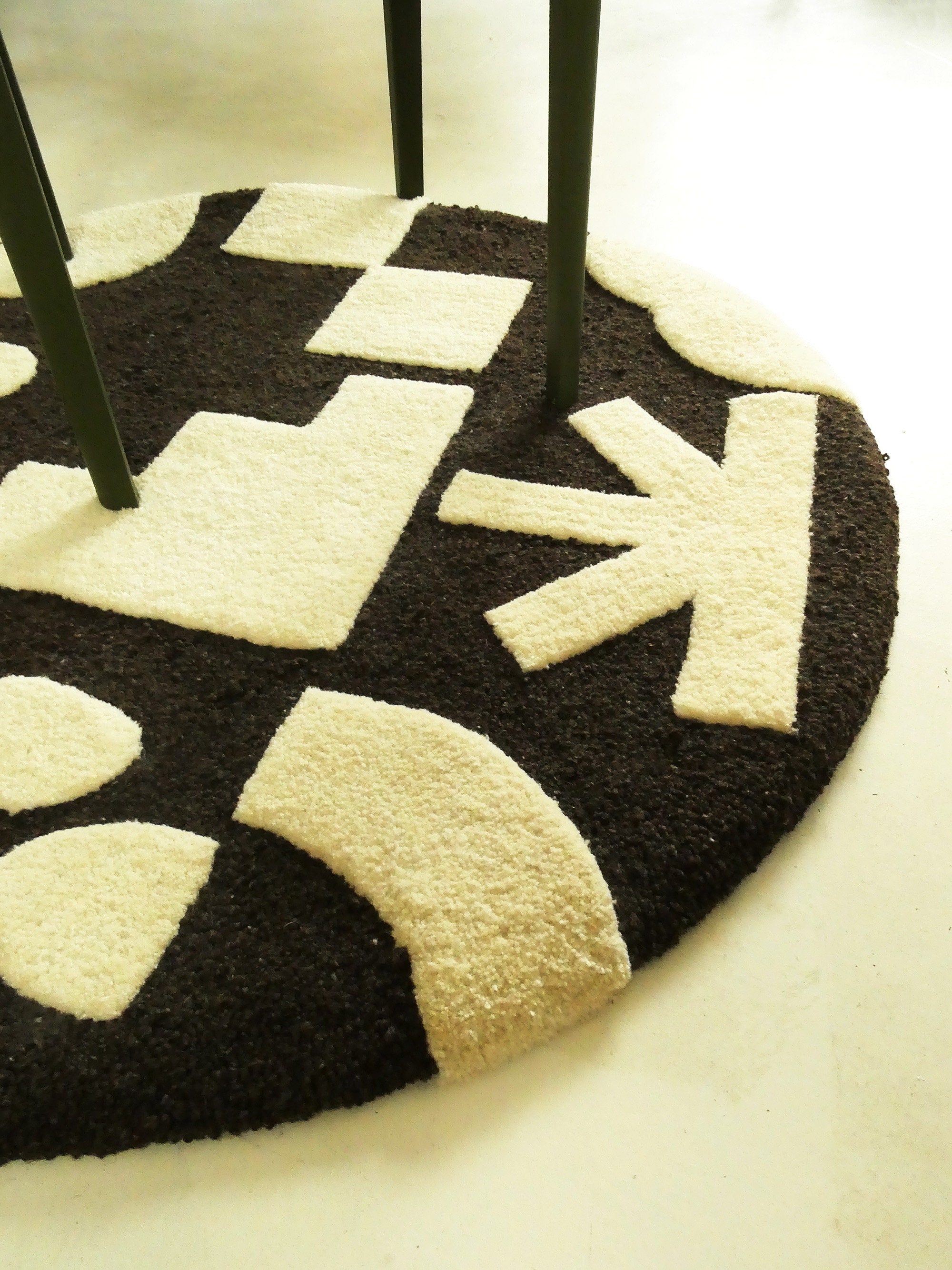 Brown Hand Tufted Circle Rugs for Living Room, Modern Accent Rug, Round ...
