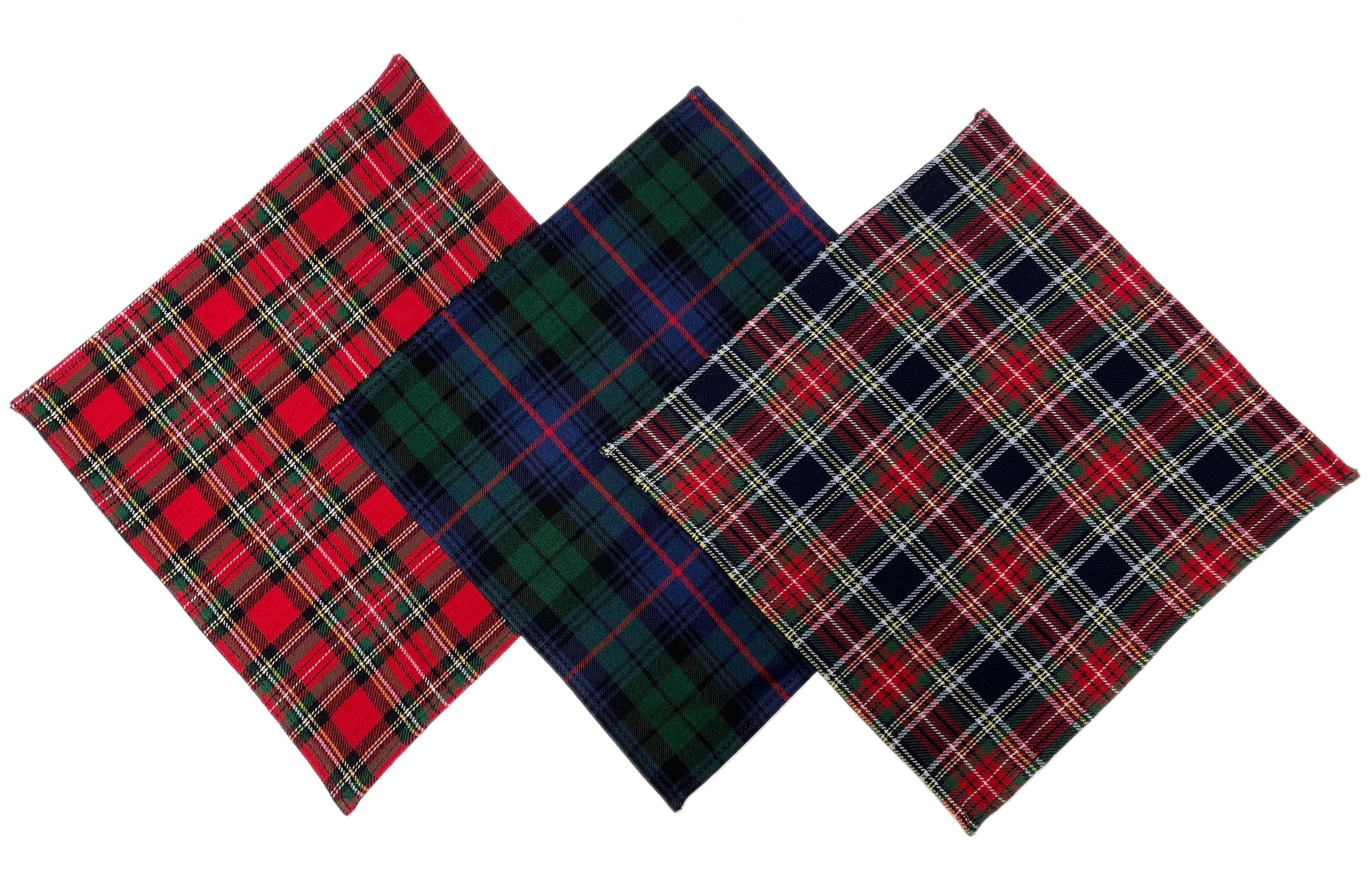 Fabric handkerchiefs Scottish Tartan * Handmade Berlin