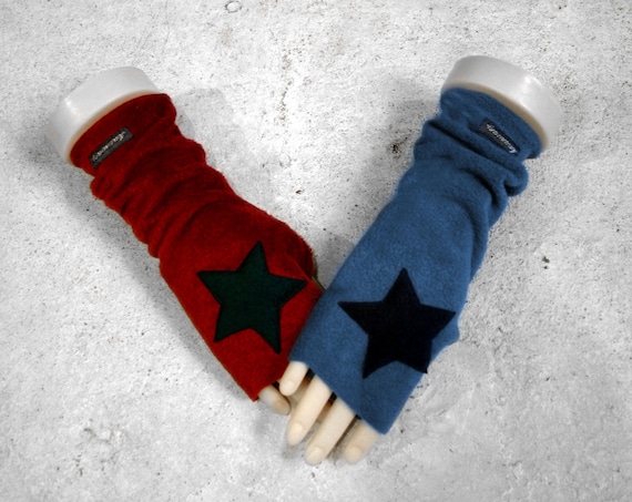 Arm Warmers Hand Warmers With Star in Desired Colors