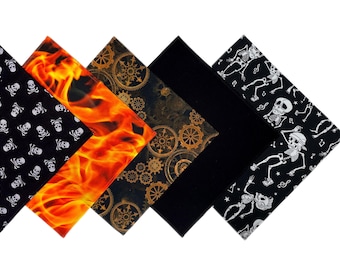 Organic fabric handkerchiefs * Gothic Steampunk * Handmade Berlin