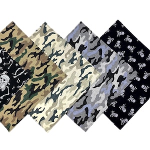 Pañuelos de tela orgánica * Camuflaje Punk * Hecho a mano en Berlín